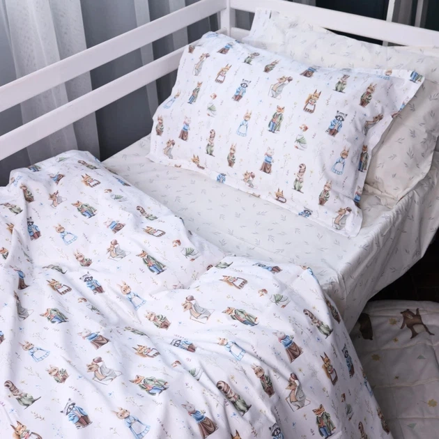 Простынь на резинке MirSon Poplin Line Kids 03 Animals 100x200 см (2200009713170) - Фото 3 Простынь на резинке MirSon Poplin Line Kids 03 Animals 100x200 см (2200009713170) - изображение 3