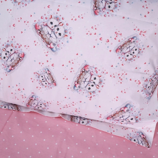 Простынь на резинке MirSon Poplin Line Kids 04 Cats 200x200 см (2200009714542) - изображение 2