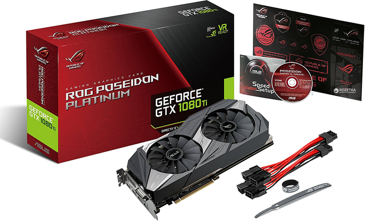 Видеокарта Asus PCI-Ex GeForce GTX 1080 Ti ROG Poseidon 11GB