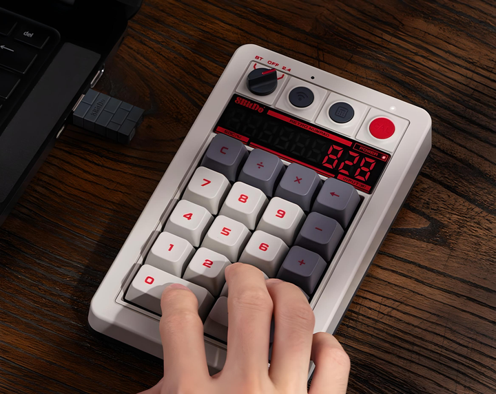 Механічна цифрова клавіатура 8BitDo Retro 18 з комбінованим підключенням, дисплеєм, калькулятором, N - зображення 2
