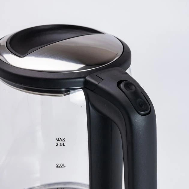 Электрочайник стеклянный SOKANY SK-09013 дисковый 2,5л 1500 Вт сталь - изображение 8