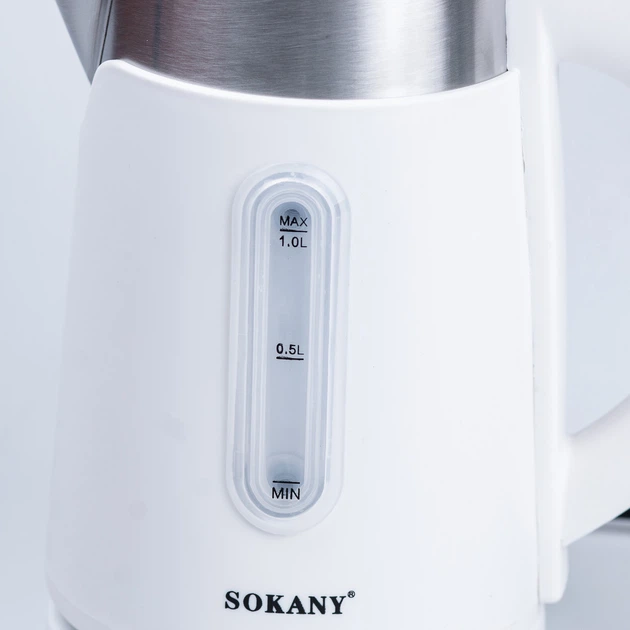 Электрочайник Sokany SK-0808W 1200 Вт дисковый 1 л черный - Фото 12 Электрочайник Sokany SK-0808W 1200 Вт дисковый 1 л черный - изображение 12