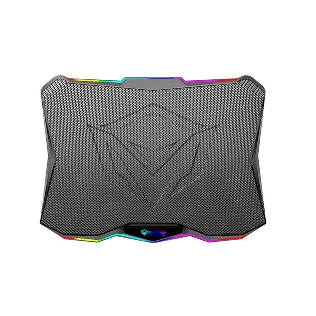Подставка для ноутбука с охлаждением MEETION Gaming Cooling Pad CP4040 с подсветкой RGB |9-17", 2USB| Черный - изображение 4