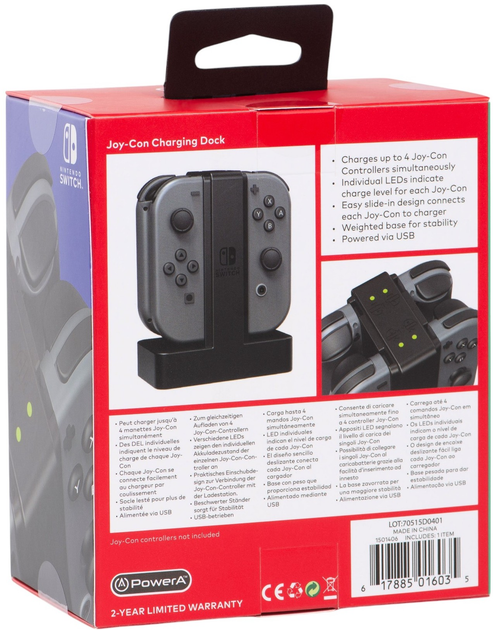 Stacja dokująca PowerA Nintendo Switch Joy-Con Charging Dock (0617885016035) - obraz 6