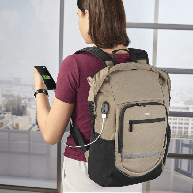 Plecak na laptopa Hama Terra 15.6" Beige (4047443499929) - obraz 7