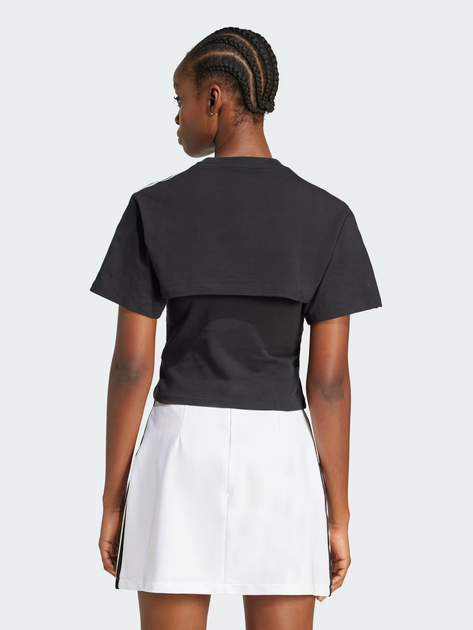 Футболка хлопковая женская Adidas Originals Cut-Out Tee JD0042 2XS Black/White (4067905276899) 