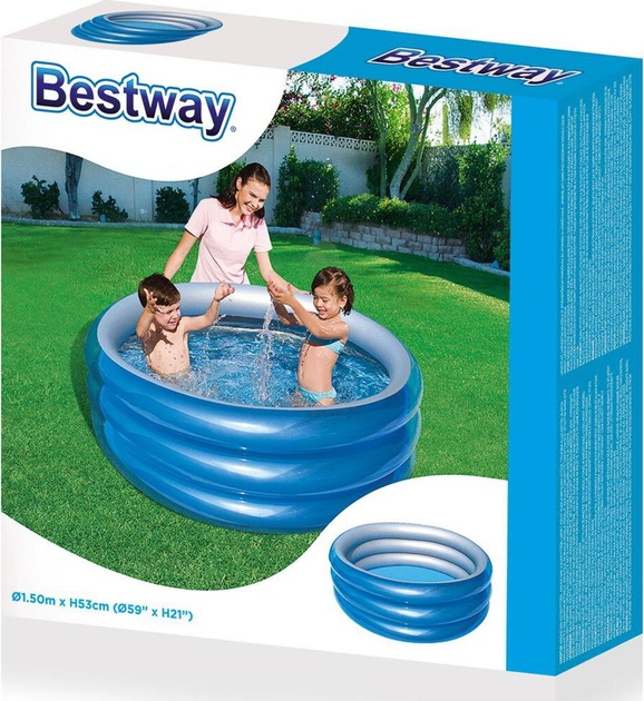 Basen dmuchany Bestway Big Metalic 150 x 53 cm 455 l 35916 (6942138900453) - obraz 3