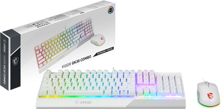Комплект проводной MSI Vigor GK30 Combo White - изображение 8