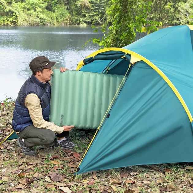 Dmuchany materac Bestway kempingowy AdventuRest Regular 188 x 58.5 cm 35935 Green (6941607355084) - obraz 8