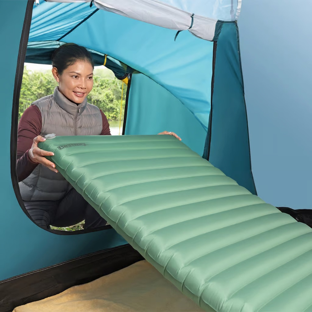 Dmuchany materac Bestway kempingowy AdventuRest Large 198 x 71 cm 35936 Green (6941607355091) - obraz 8