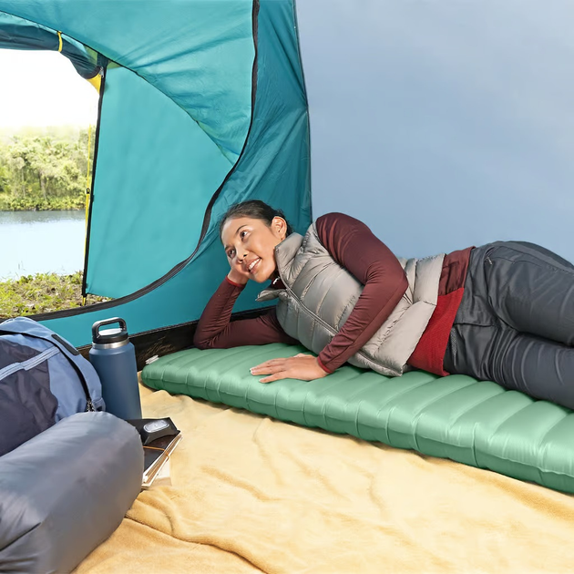 Dmuchany materac Bestway kempingowy AdventuRest Large 198 x 71 cm 35936 Green (6941607355091) - obraz 9