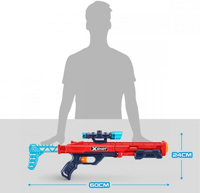 Zestaw wyrzutni Zuru X-Shot Excel Double Hawk Eye and Double Micro Combo 4 szt + 24 strzały (193052040145) - obraz 7