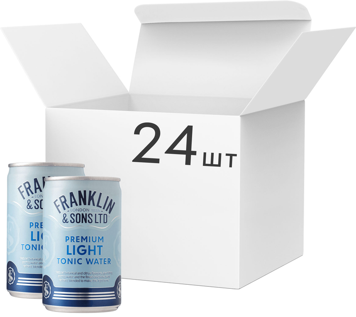 Упаковка напою газованого Franklin & Sons Тонік Light 0.15 л x 24 шт. (5032678005488) - зображення 1