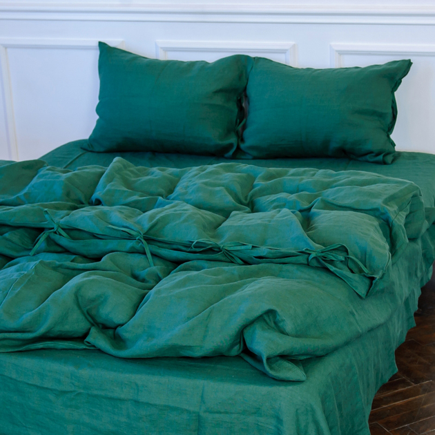 Простирадло MirSon Natural Linen Green Apple Льон 70х190 на резинці по периметру Висота 10 см від Rozetka на платформі USKIDKA Акція на Простирадло MirSon Natural Linen Green Apple Льон 70х190 на резинці по периметру Висота 10 см від Rozetka