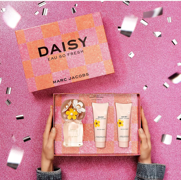 Набір для жінок Marc Jacobs Daisy Eau So Fresh Туалетна вода 75 мл + Гель для душу 75 мл + Лосьйон для тіла 75 мл (3616305449672) - зображення 3