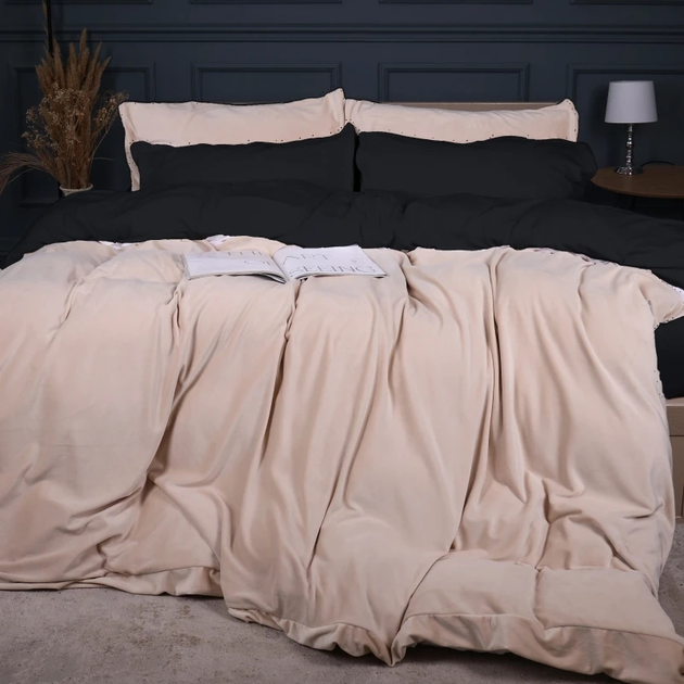 Акція на Комплект постільної білизни MirSon Велюр Winter Frost 28-0004 + 28-0007 Saintpaulia Velvet 2х160х220 від Rozetka