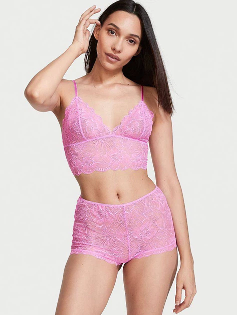 Мережевний комплект для сну Victoria's Secret Lacie Cropped Cami Boyshort Set S Рожевий (26474300) - Фото 1 Мережевний комплект для сну Victoria's Secret Lacie Cropped Cami Boyshort Set S Рожевий (26474300) - изображение 1
