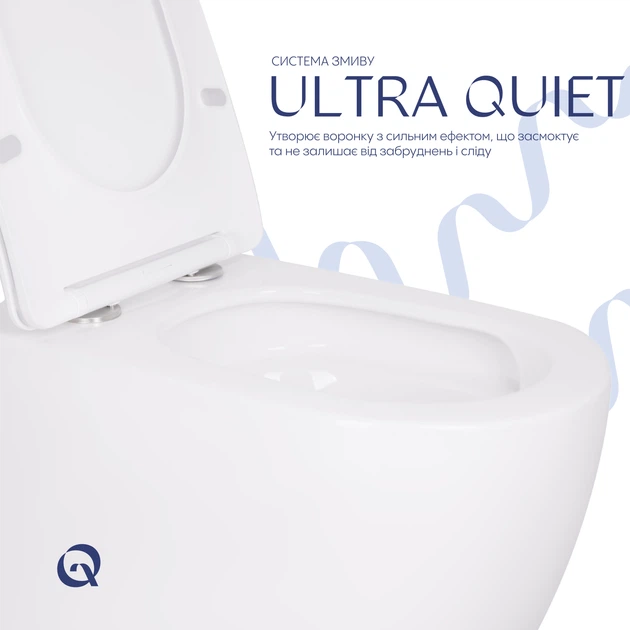 Унитаз подвесной Qtap Robin Ultra Quiet безободковый с сиденьем Soft-close 520x365x365 мм WHITE - Фото 6 Унитаз подвесной Qtap Robin Ultra Quiet безободковый с сиденьем Soft-close 520x365x365 мм WHITE - изображение 6