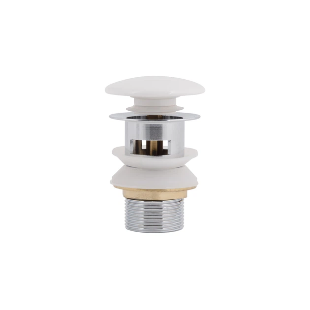 Qtap Pop-up Донный клапан для биде с переливом 70х70х227.5mm White - изображение 2