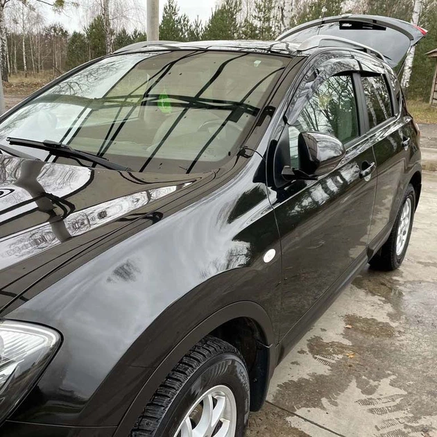 Дефлектори вікон вітровики Nissan Qashqai 2007-2014 скотч SunPlex (SP-S-76) - изображение 4