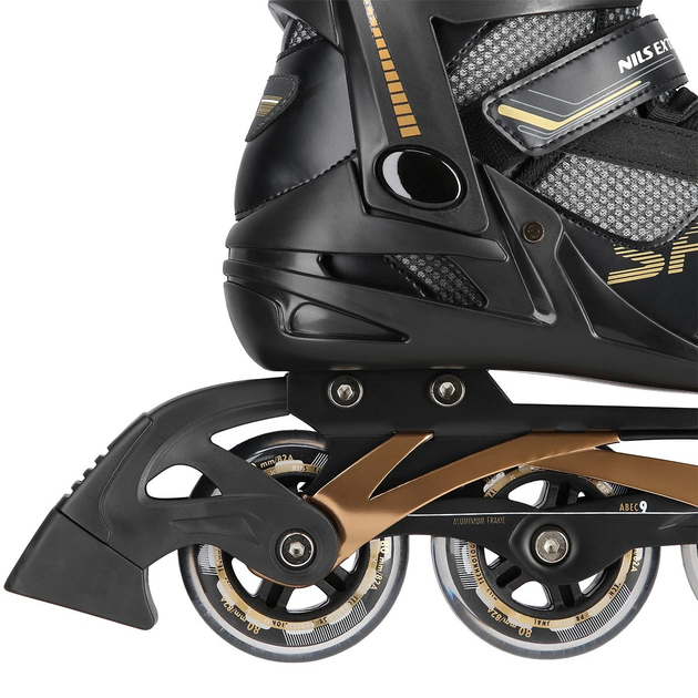 Łyżworolki Nils Extreme NA2150 Czarno-Złoty roz. 46 (5907695593402) - obraz 6