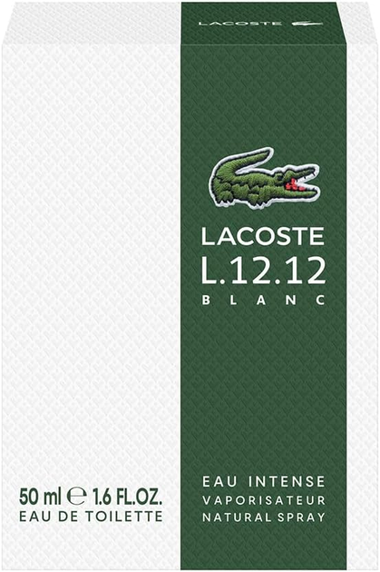 Туалетна вода для чоловіків Lacoste L.12.12 Blanc Eau Intense 50 мл (3386460149167) - зображення 3