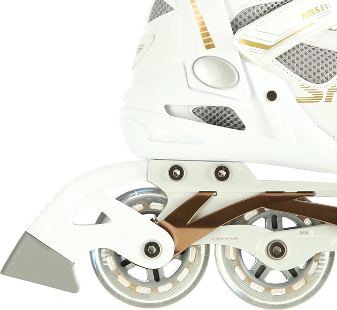 Łyżworolki Nils Extreme NA2150 Biało-Złote roz. 38 (5907695596809) - obraz 4