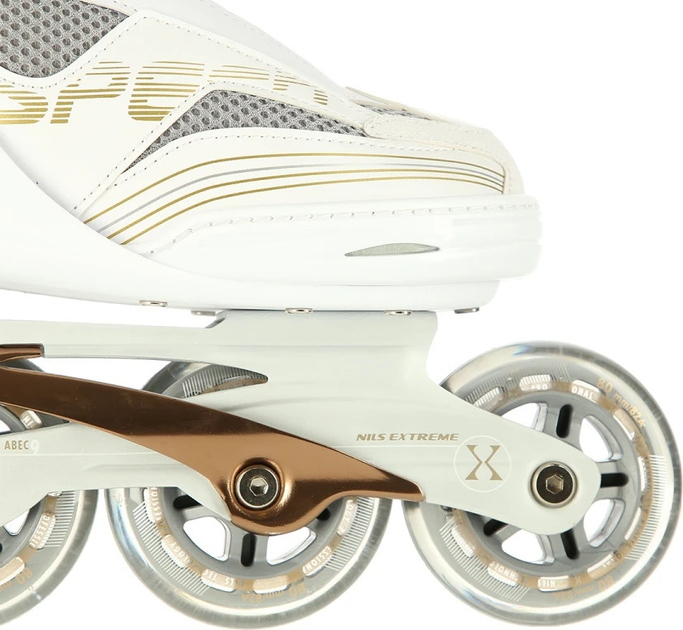 Łyżworolki Nils Extreme NA2150 Biało-Złote roz. 39 (5907695596816) - obraz 5