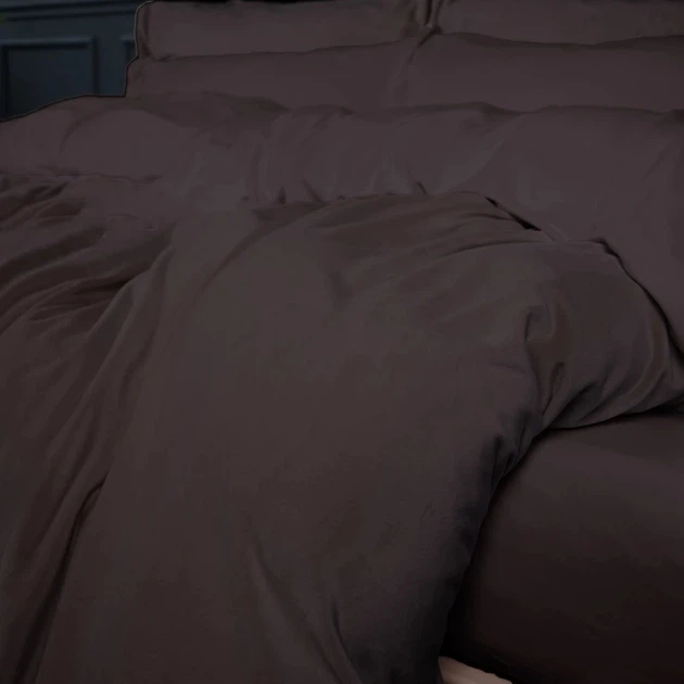 Простынь на резинке MirSon Велюр Winter Frost 28-0003 Brown Velvet 120х200 (2200003994421) - изображение 7