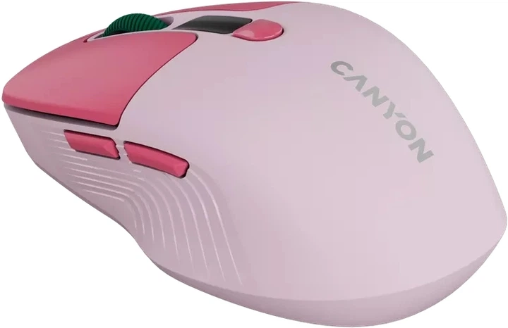 Mysz Canyon MW-26 LCD Silent Wireless/Bluetooth Pink (CNS-CMSW26P) - obraz 4