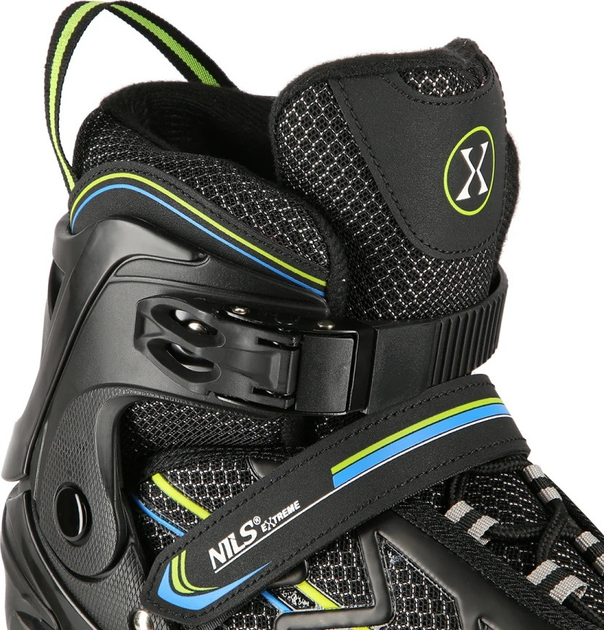 Ролики Nils Extreme NA1128 Чорно-Лаймові роз. XL (43-45) (5907695595024) - зображення 9