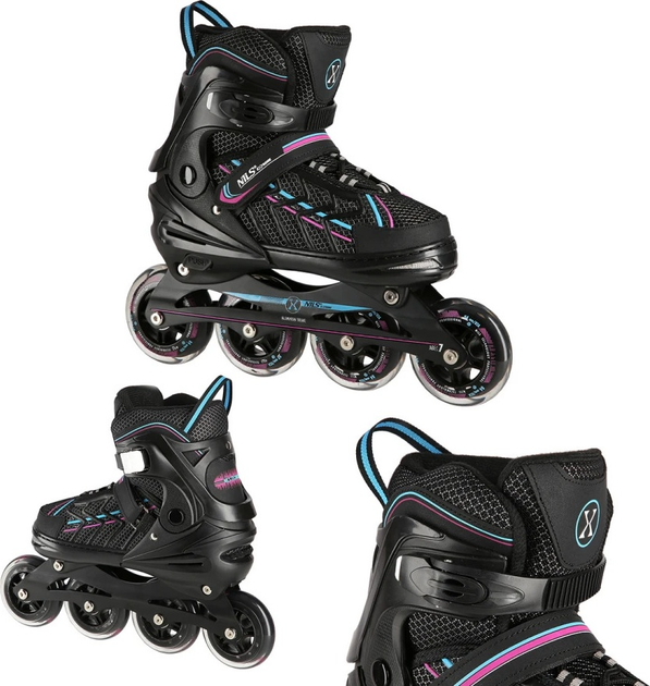 Ролики Nils Extreme NA1128 Чорно-Фіолетові роз. L (39-42) (5907695595048) - зображення 4