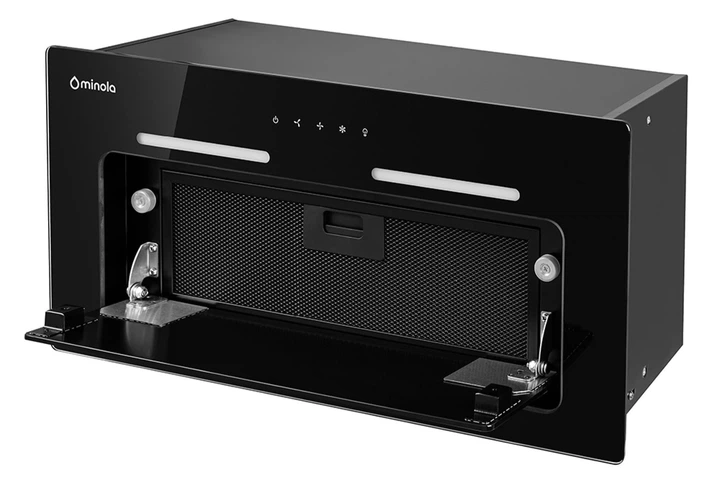 Витяжка вбудована Minola HBI 6873 BL GLASS 1200 LED Line (1200 м3/год, 3 швидк., сенсорне кер.) 282253 - изображение 3