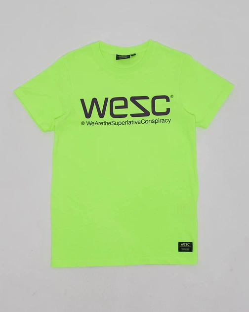 Футболка wesc салатовий з принтом KHKBI498 L - Фото 1 Футболка wesc салатовий з принтом KHKBI498 L - зображення 1
