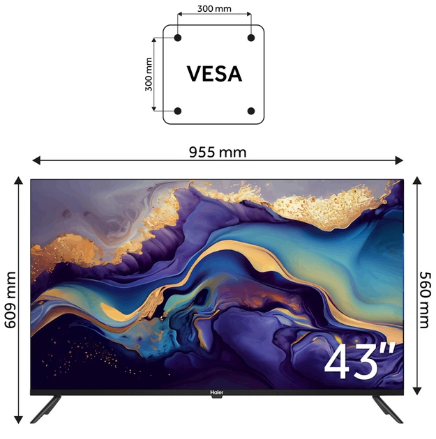 LED-телевізор Haier H43K801FG (7006306) - изображение 3
