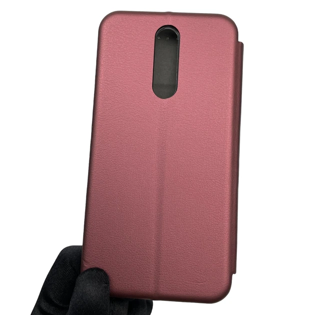 Чехол-книжка для Xiaomi Redmi 8a с подставкой бордовая - Фото 3 Чехол-книжка для Xiaomi Redmi 8a с подставкой бордовая - изображение 3