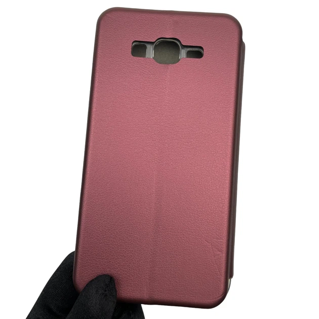 Чехол-книжка для Samsung Galaxy J7 Neo 2017 SM-J701 с подставкой бордовая - Фото 4 Чехол-книжка для Samsung Galaxy J7 Neo 2017 SM-J701 с подставкой бордовая - изображение 4