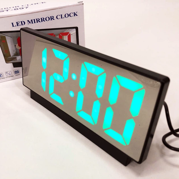 Электронные настольные LED часы от USB VST-897-4 с будильником и термометром - изображение 5