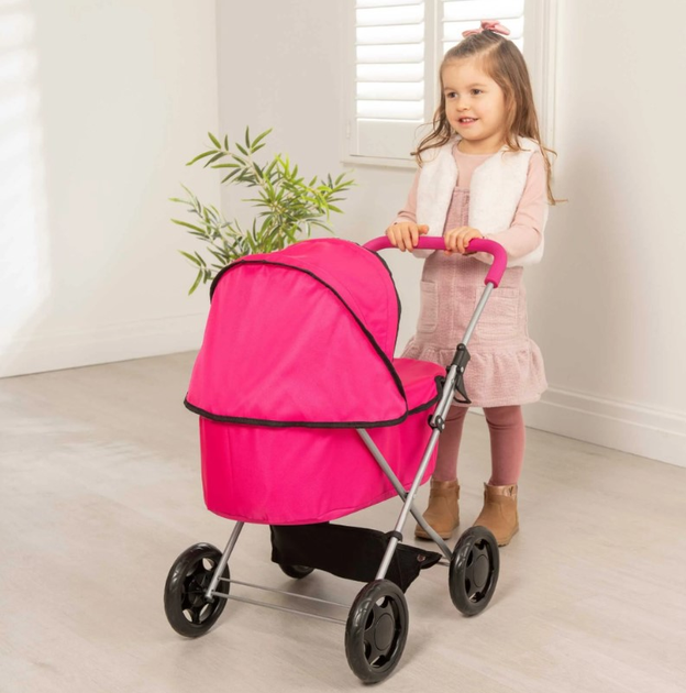 Wózek głęboki dla lalki Chicco Amore Dolls Pram Różowy (5050842405919) - obraz 7