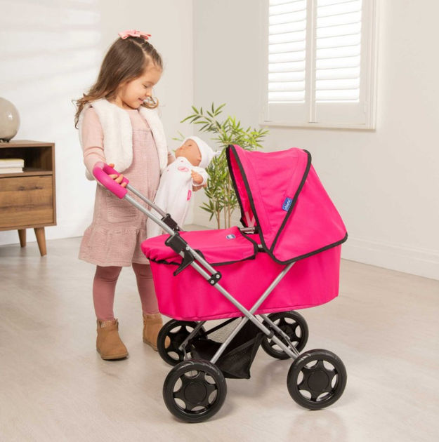 Wózek głęboki dla lalki Chicco Amore Dolls Pram Różowy (5050842405919) - obraz 9