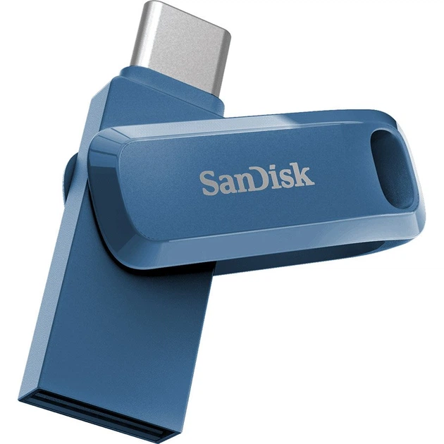 Флеш пам'ять USB SanDisk Ultra Dual Drive Go 128GB USB 3.1 Gen1 + Type-C Navy Blue (SDDDC3-128G-G46NB) - зображення 4