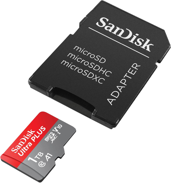 Карта пам'яті SanDisk Ultra PLUS microSDXC 1TB V10 UHS-I + SD Adapter (619659200756) - зображення 3