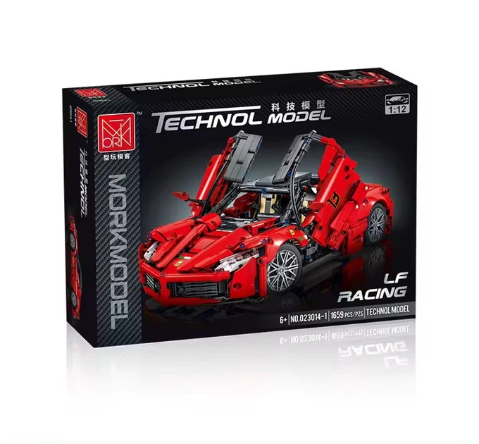 Спортивный автомобиль конструктор Ferrari красного цвета 1659 деталей (JDT-0848802) - изображение 4