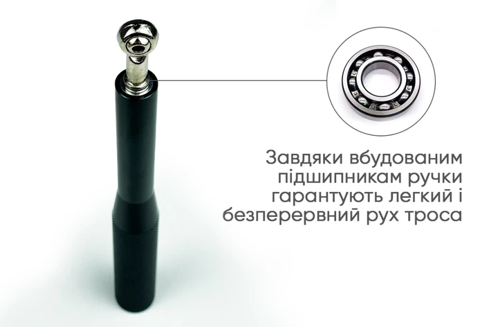 Скоростная скакалка EasyFit Aluminium со стальным тросом и алюминиевыми ручками черная - Фото 4 Скоростная скакалка EasyFit Aluminium со стальным тросом и алюминиевыми ручками черная - изображение 4