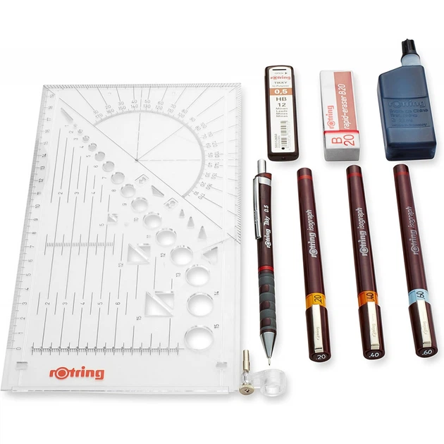 Подарочный набор Rotring Isograph College-Set (0,2/0,4/0,6)+PCL/0,5+аксес. S0699390 - Фото 2 Подарочный набор Rotring Isograph College-Set (0,2/0,4/0,6)+PCL/0,5+аксес. S0699390 - изображение 2