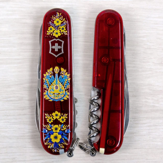 Складаний ніж Victorinox CLIMBER UKRAINE Українські мотиви 1.3703.T.T1370u - Фото 2 Складаний ніж Victorinox CLIMBER UKRAINE Українські мотиви 1.3703.T.T1370u - зображення 2