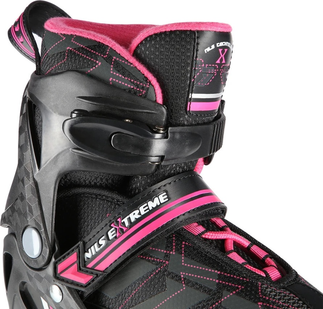 Łyżworolki Nils Extreme NA11002 Czarno-Różowe roz. M (35-38) (5907695543360) - obraz 7