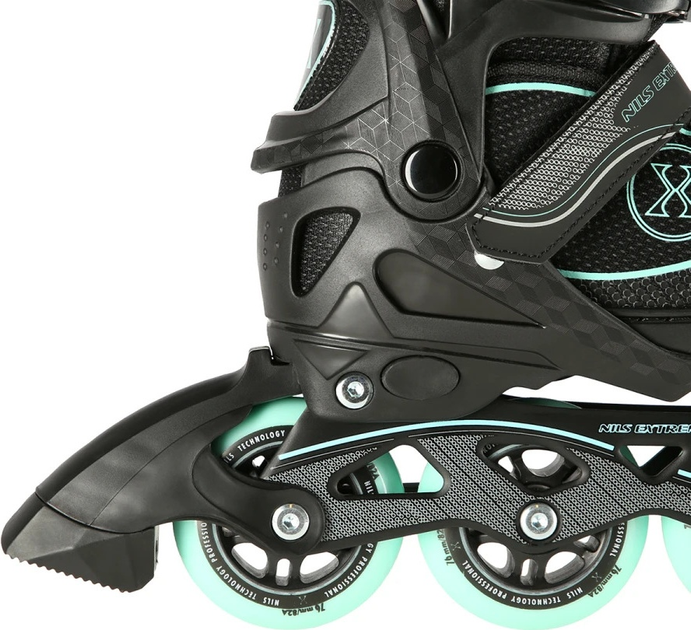 Łyżworolki Nils Extreme NA11008 Czarno-Miętowe roz. L (39-42) (5907695599602) - obraz 5