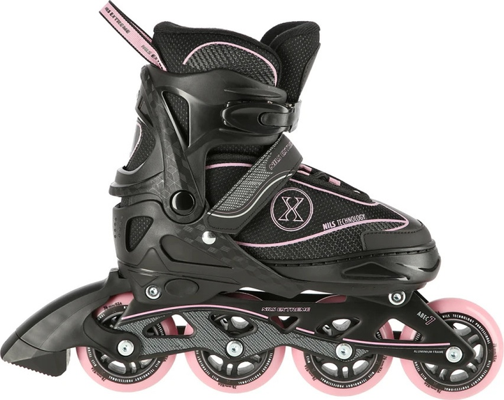 Łyżworolki Nils Extreme NA11008 Czarno-Różowe roz. M (35-38) (5907695599626) - obraz 3