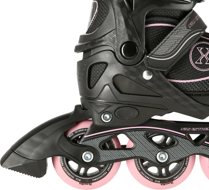Łyżworolki Nils Extreme NA11008 Czarno-Różowe roz. L (39-42) (5907695599633) - obraz 5